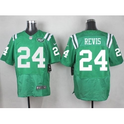 Nike Jets 24 Darrelle Revis Green Mens Stitched NFL Elite Rush Jersey