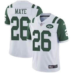 Nike Jets #26 Marcus Maye White Mens Stitched NFL Vapor Untouchable Limited Jersey