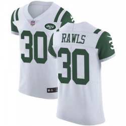 Nike Jets #30 Thomas Rawls White Mens Stitched NFL Vapor Untouchable Elite Jersey