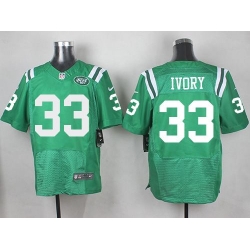 Nike Jets #33 Chris Ivory Green Mens Stitched NFL Elite Rush Jersey