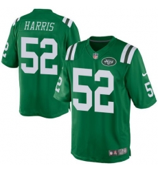 Nike Jets 52 David Harris Green Mens Stitched NFL Elite Rush Jersey