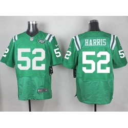 Nike Jets #52 David Harris Green Mens Stitched NFL Elite Rush Jersey