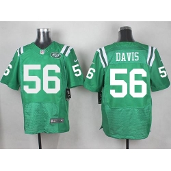 Nike Jets #56 Demario Davis Green Mens Stitched NFL Elite Rush Jersey