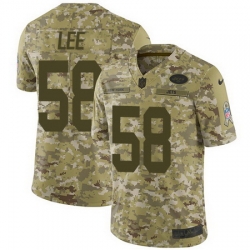 Nike Jets #58 Darron Lee Camo Mens Stitched NFL Limited 2018 Salute To Service Jersey