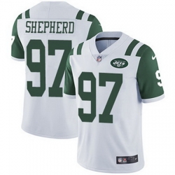 Nike Jets #97 Nathan Shepherd White Mens Stitched NFL Vapor Untouchable Limited Jersey