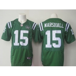 Nike New York Jets #15 Brandon Marshall Green Men 27s Stitched NFL Elite Rush Jersey