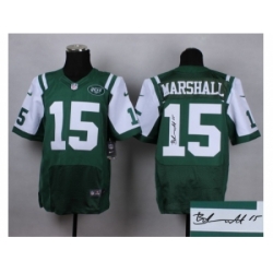 Nike New York Jets 15 Brandon Marshall green Elite Signature NFL Jersey