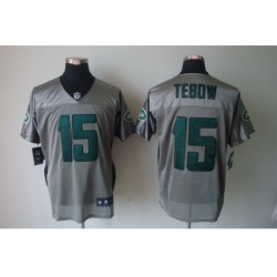 Nike New York Jets 15 Tim Tebow Grey Elite Shadow NFL Jersey