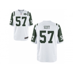 Nike New York Jets 57 Bart Scott White Game NFL Jersey