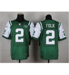 Nike new york jets 2 Nick Folk green Elite NFL Jersey