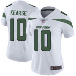 Jets 10 Jermaine Kearse White Womens Stitched Football Vapor Untouchable Limited Jersey