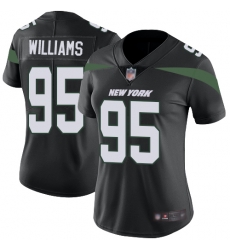 Jets 95 Quinnen Williams Black Alternate Women Stitched Football Vapor Untouchable Limited Jersey