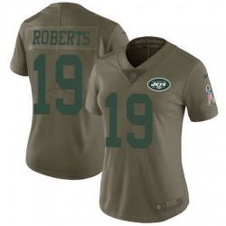 Nike Jets 19 Andre Roberts Olive Womens Stitched NFL Limited 2017 Salute to Service Jersey