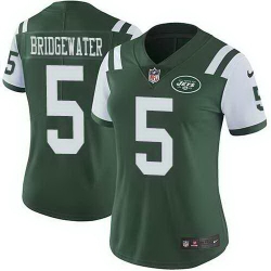 Nike Jets 5 Teddy Bridgewater Green Women Untouchable Limited Jersey