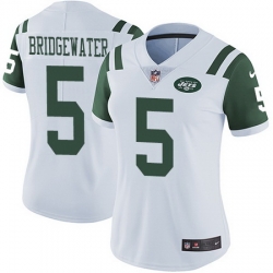 Nike Jets #5 Teddy Bridgewater White Womens Stitched NFL Vapor Untouchable Limited Jersey