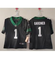Women New York Jets 1 Ahmad Gardner Black F U S E Vapor Stitched Jersey Women New York Jets 1 Ahmad Gardner Black F U S E Vapor Stitched Jersey