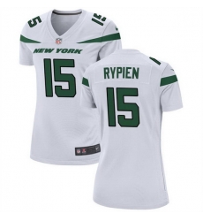 Women New York Jets 15 Brett Rypien White Stitched Football Jersey 