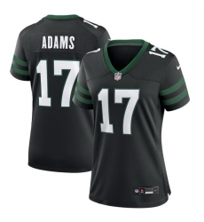 Women New York Jets 17 Davante Adams Black Stitched Jersey