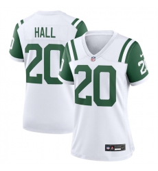 Women New York Jets 20 Breece Hall White Classic Alternate Stitched Jersey