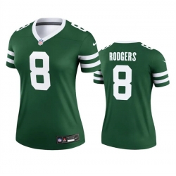 Women New York Jets 8 Aaron Rodgers Green 2024 Stitched Football Jersey