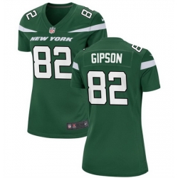 Women New York Jets 82 Xavier Gipson Green Stitched Football Jersey  Run Small
