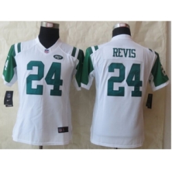 Women Nike New York Jets 24 Darrelle Revis white NFL Jersey