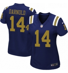 Womens Nike New York Jets 14 Sam Darnold Elite Navy Blue Alternate NFL Jersey