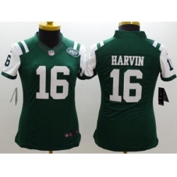 Women's Nike New York Jets #16 Percy Harvin Green Team Color Stitched NFL Limited Jersey