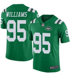 Jets 95 Quinnen Williams Green Youth Stitched Football Limited Rush Jersey