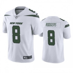 Youth New York Jets 8 Aaron Rodgers White Vapor Untouchable Limited Stitched Jersey