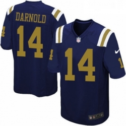 Youth Nike New York Jets 14 Sam Darnold Elite Navy Blue Alternate NFL Jersey