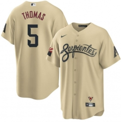 Men Alex Thomas #5 Az diamond backs Stitched MLB jersey