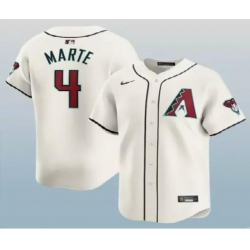 Men Arizona Diamondbacks #4 Ketel Marte 2024 White Stitched MLB Jersey