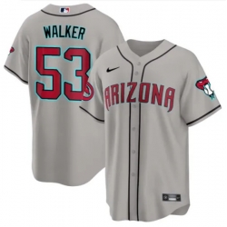 Men Arizona Diamondbacks 53 Christian Walker 2023 24 Gray Cool Base Stitched Baseball Jersey