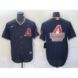 Men Arizona Diamondbacks Black Team Big Logo Cool Base Stitched Baseball JerseyS