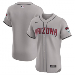 Men Arizona Diamondbacks Blank Grey Flex Base Stitched Jersey