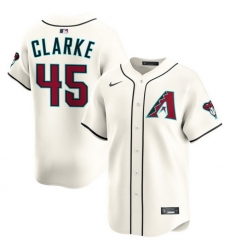 Men Arizona Diamondbacks Nike Home Limited Jersey Cream Clarke Taylor 45