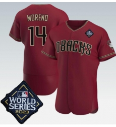 Men's Arizona Diamondbacks #14 Gabriel Moreno Jersey 2023 World Series Flex Base