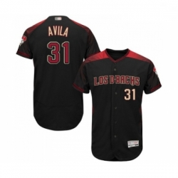 Mens Arizona Diamondbacks 31 Alex Avila Black Alternate Authentic Collection Flex Base Baseball Jersey