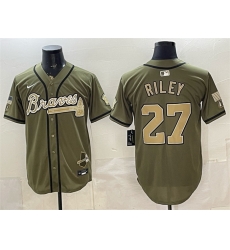Men Atlanta Braves 27 Austin Riley Olive 2026 Armed Forces Day Stitched Baseball Jersey Men Atlanta Braves 27 Austin Riley Olive 2026 Armed Forces Day Stitched Baseball Jersey