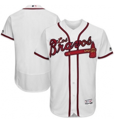 Men Atlanta Braves Blank White Los Bravos Flex Base Stitched Baseball Jersey