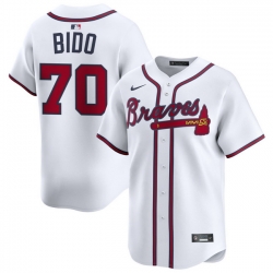 Men Atlanta Braves Nike Alternate Limited Jersey White Bido Osvaldo 70