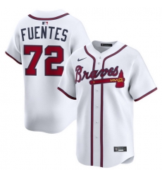 Men Atlanta Braves Nike Alternate Limited Jersey White Fuentes Didier 72