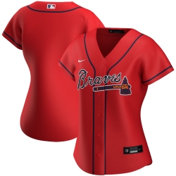 Atlanta Braves Nike Women Alternate 2020 MLB Jersey Red