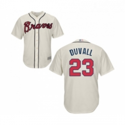 Youth Atlanta Braves 23 Adam Duvall Replica Cream Alternate 2 Cool Base Baseball Jersey 