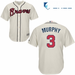 Youth Majestic Atlanta Braves 3 Dale Murphy Authentic Cream Alternate 2 Cool Base MLB Jersey