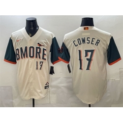 Men Baltimore Orioles  17 Colton Cowser Natural 2026 City Connect Stadium Stitched Baseball Jersey