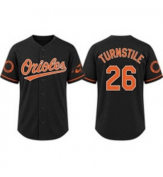 Men Baltimore Orioles  26 Turnstile Night Black 2026 Stitched Baseball Jersey