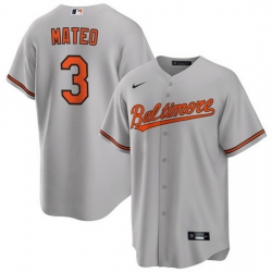 Men Baltimore Orioles 3 Jorge Mateo Grey Cool Base Stitched Jersey