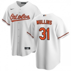 Men Baltimore Orioles 31 Cedric Mullins White Cool Base Stitched Jersey
